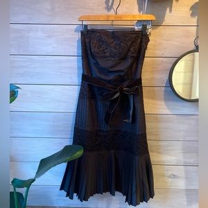 Banana Republic Silk Taffeta Lace Strapless Dress